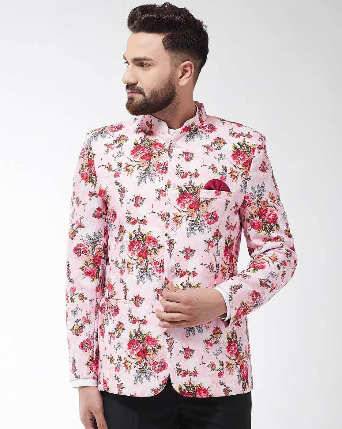 chinese collar blazer