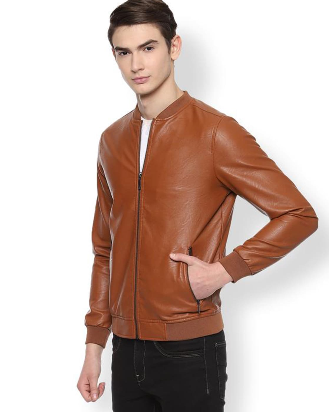 van heusen leather jacket