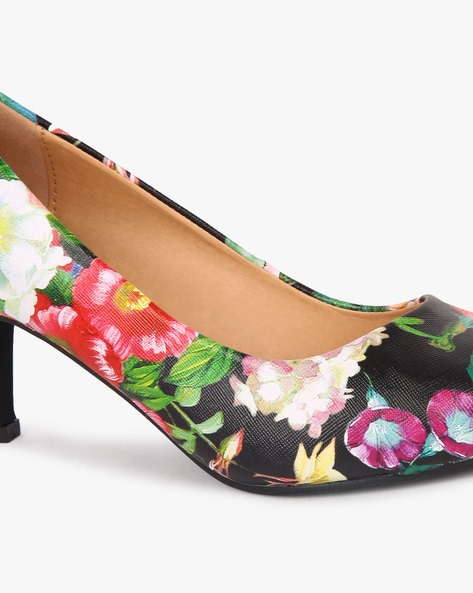 JustFab Low Key Block Heel Pump Womens Blush Floral regular Size 5.5 | Block  heels pumps, Heels, Faux suede heels