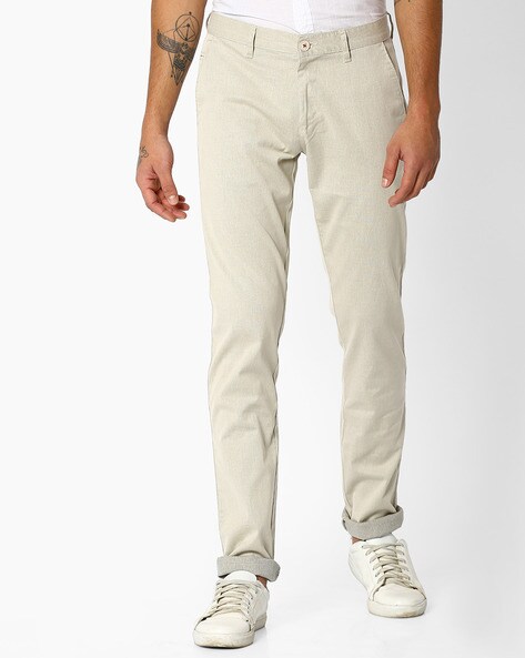 cream casual trousers