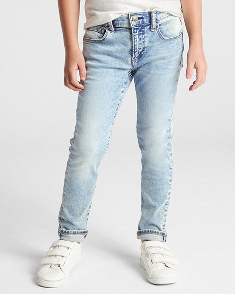 Heavily Washed Skinny Fit Jeans