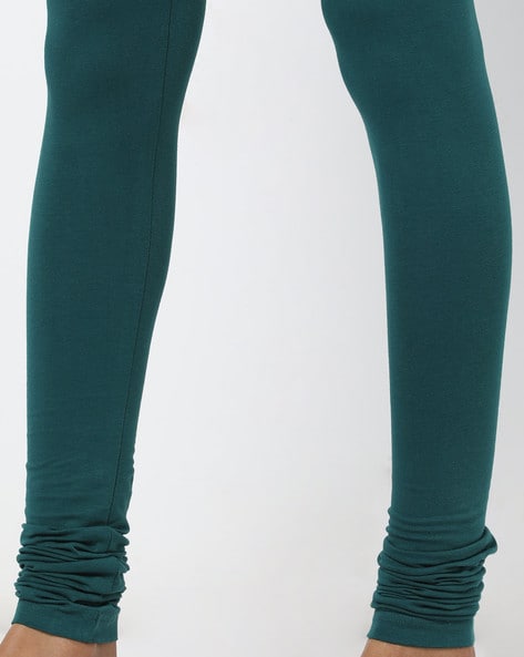 Churidar Leggings-Peacock Green