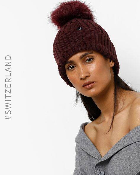 pom pom cap for women