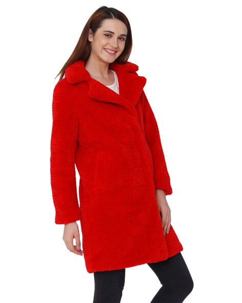 petite red coat ladies