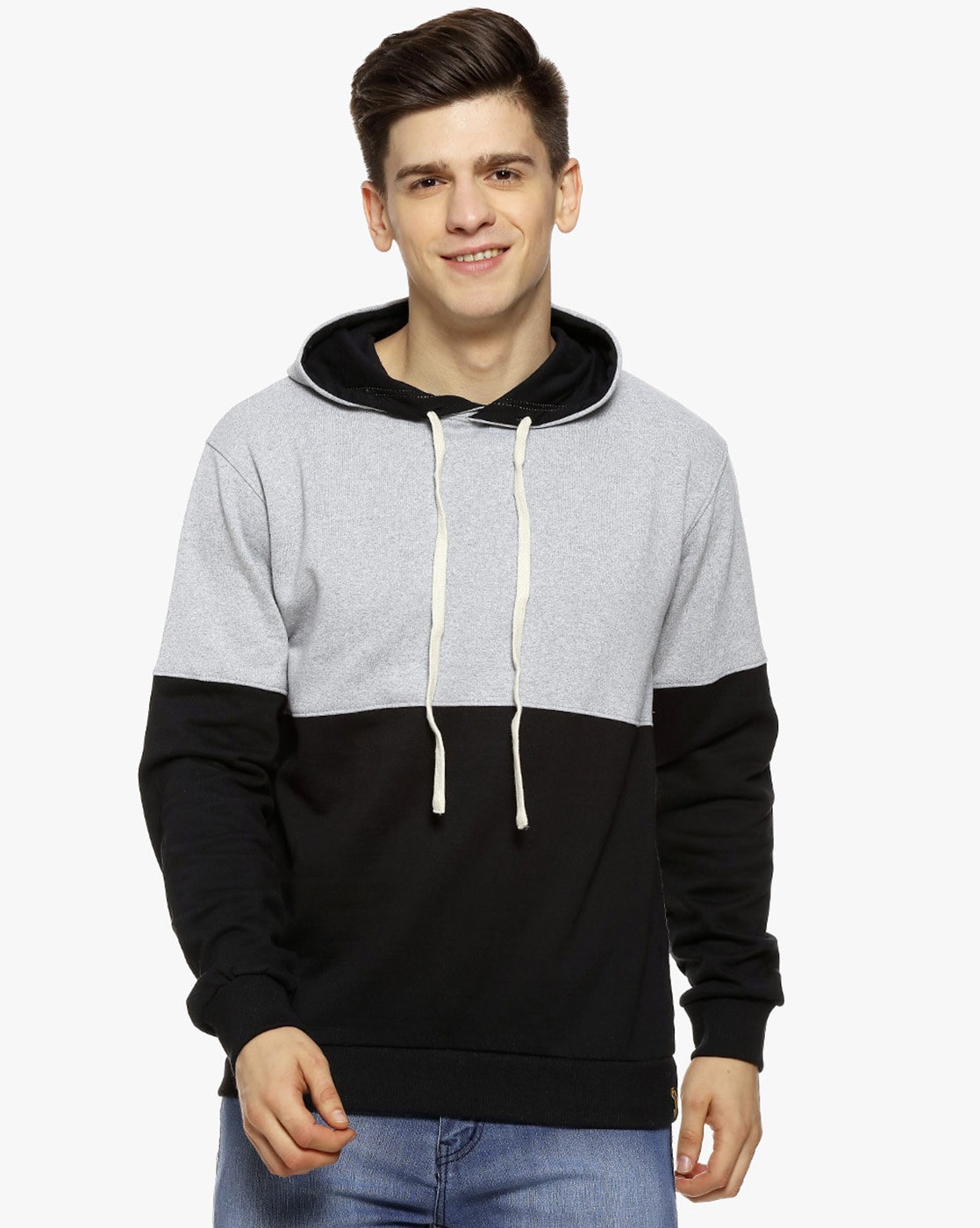 campus sutra full sleeve solid men's sweatshirt