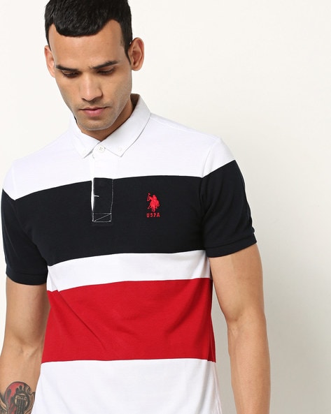 White best sale red polo