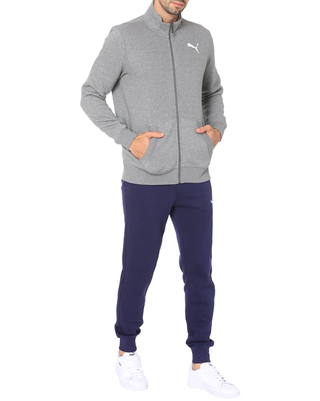 grey puma tracksuit men