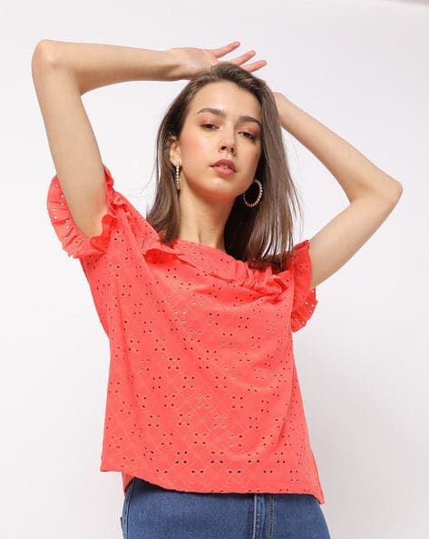 Schiffli Crew-Neck T-shirt (Image - 1)