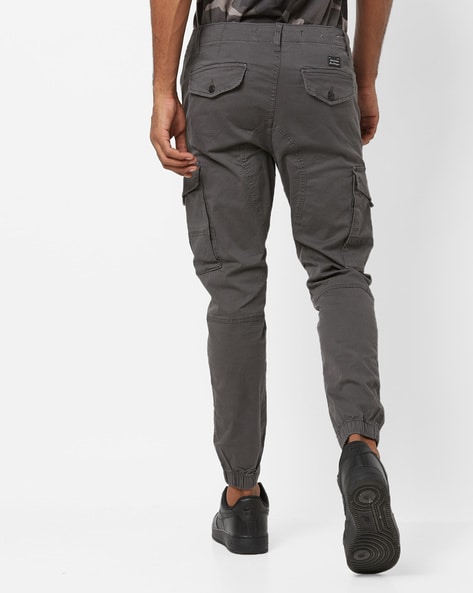 Buy Jack  Jones Grey Slim Fit Flat Front Trousers for Mens Online  Tata  CLiQ
