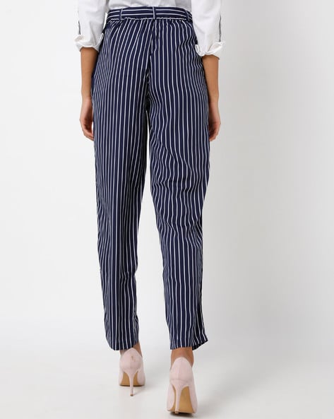 Striped pants clearance women