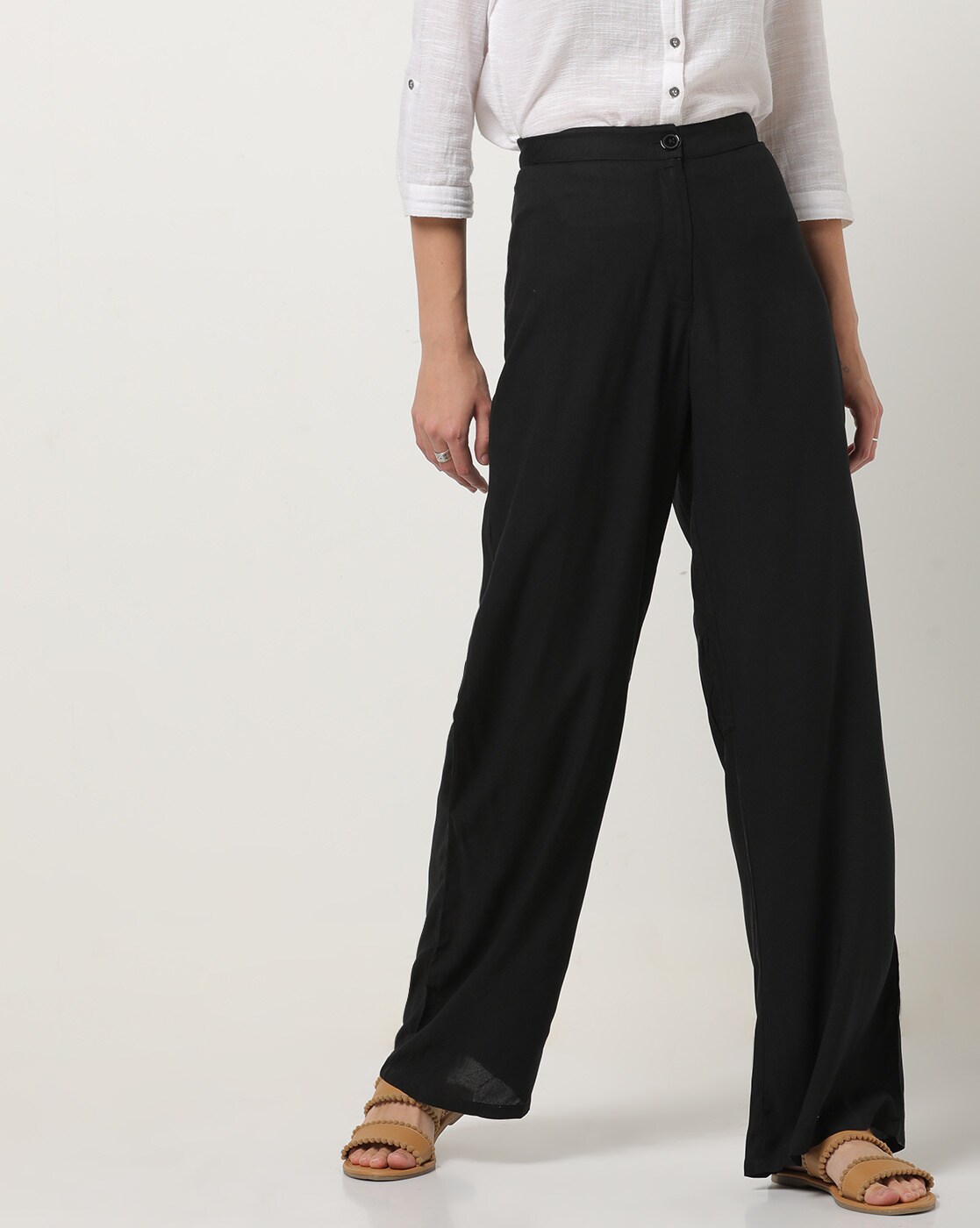 mid rise black pants