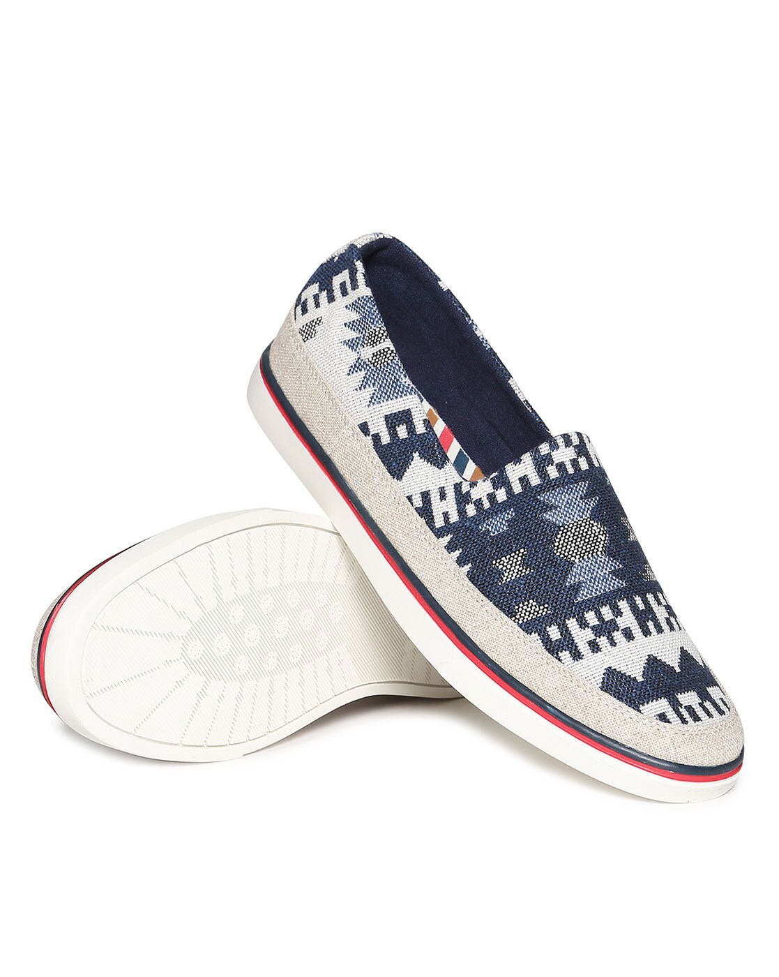 patterned canvas shoes