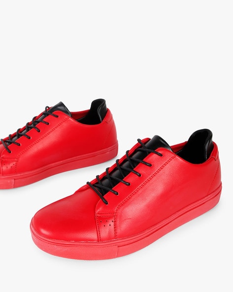 ajio red shoes