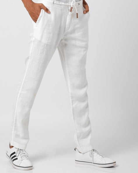Buy Off-white Trousers & Pants for Men by CELIO Online | Ajio.com