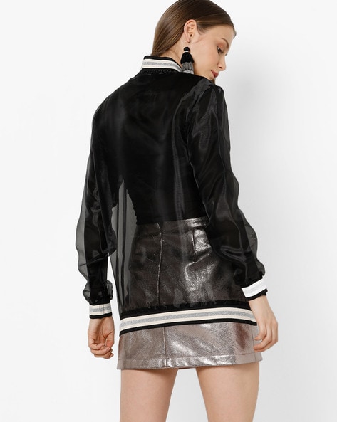 Sheer bomber jacket outlet forever 21