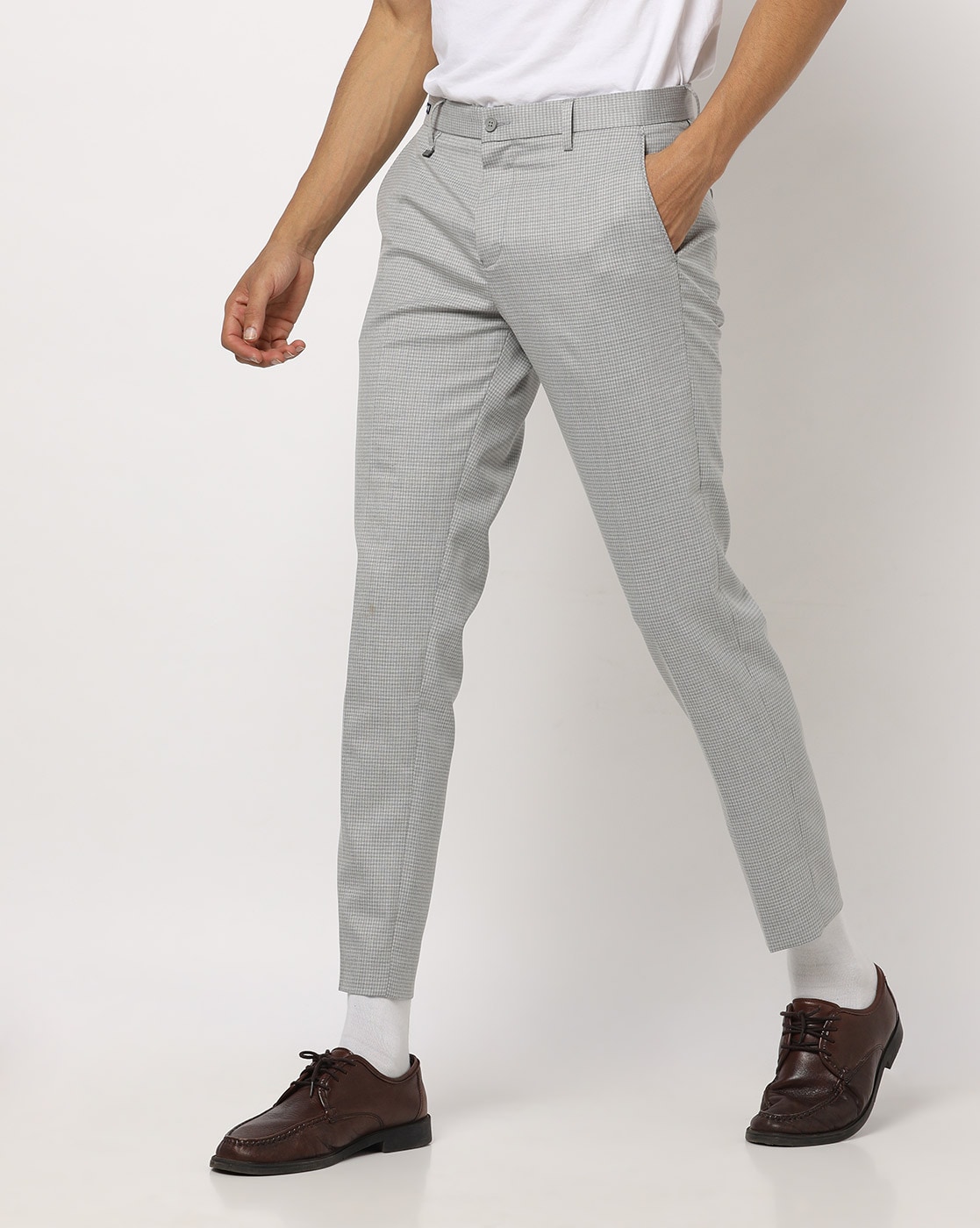 Buy Van Heusen Grey Trousers Online  478781  Van Heusen