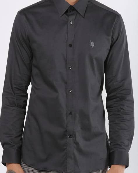 Textured Spread-Collar Shirt (Image - 2)