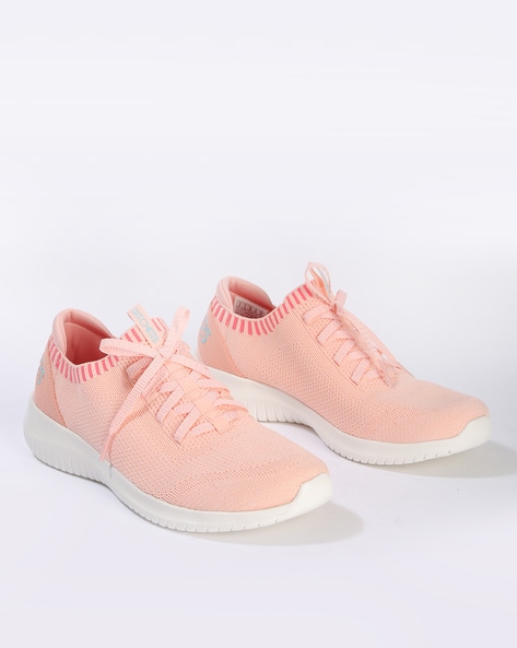 Buy Coral Peach Sports Shoes for Women 
