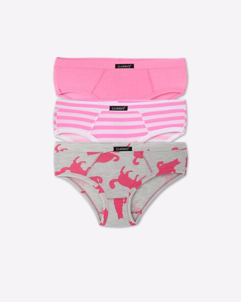 Claesen's - Girls Pink Cotton Knickers (3 Pack)