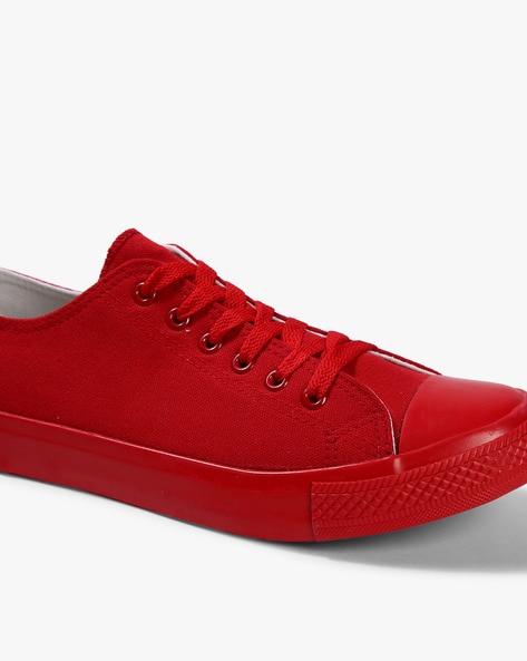 Converse Canvas All Star Ox Kids Shoes in Red in Red-totobed.com.vn