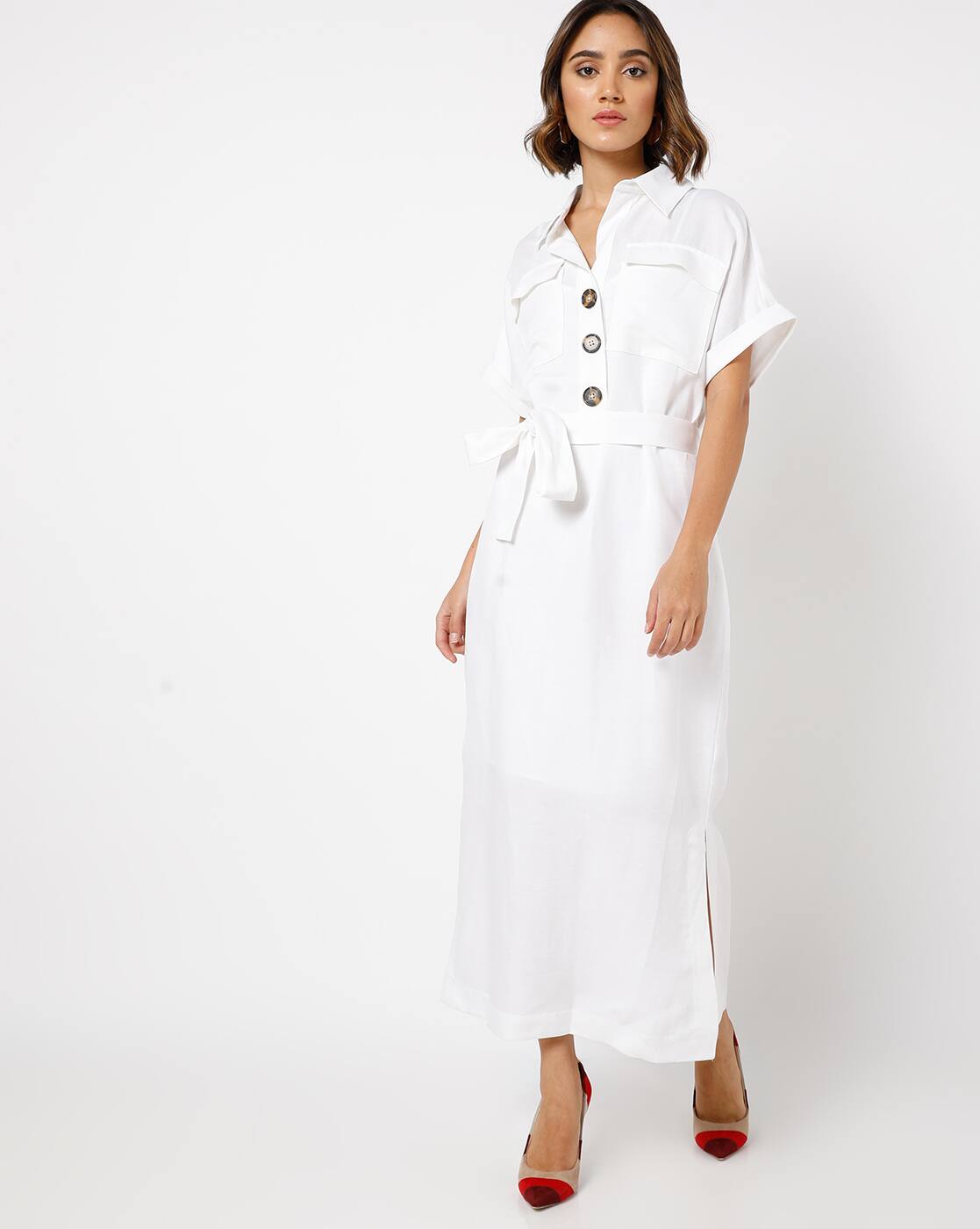 marks and spencer white dress