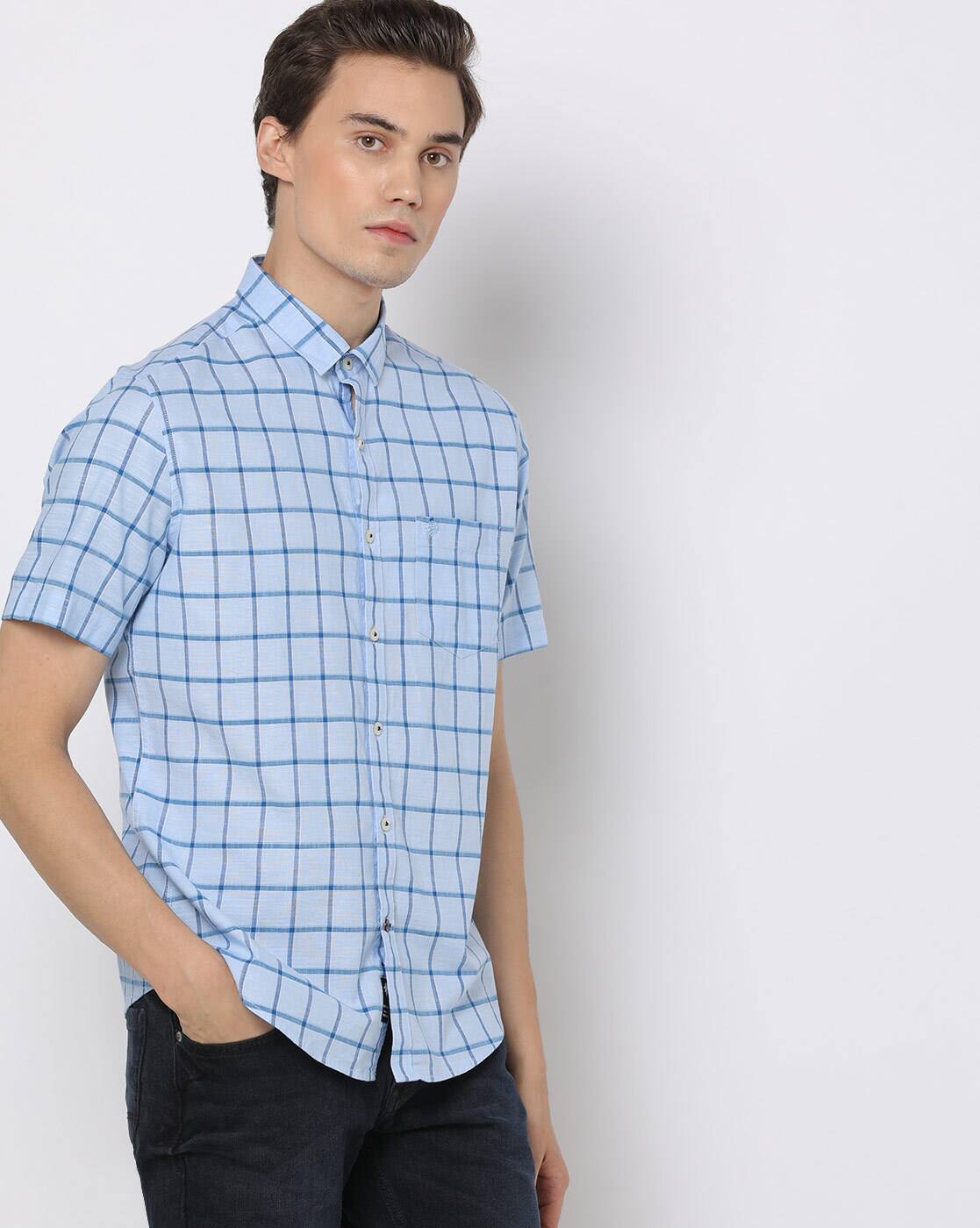 Buy Blue Shirts for Men by NETPLAY 