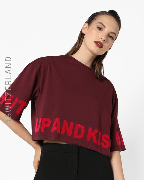 Cropped Printed T-Shirt  TALLY WEiJL Switzerland