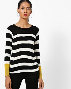 Striped Top with Raglan Sleeves
