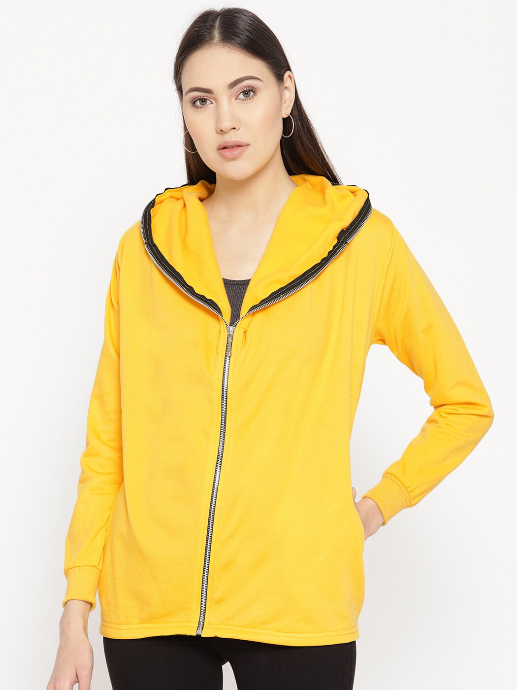 solid yellow hoodie