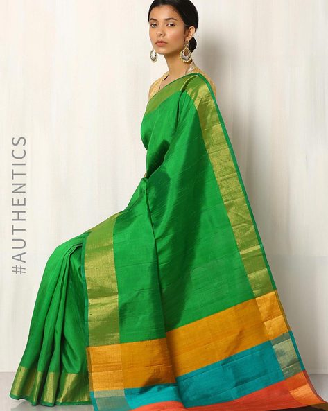 Batik Printed with Embroidery Work Soft Kosa Silk Saree in Wood Brown, –  Bengal Looms India