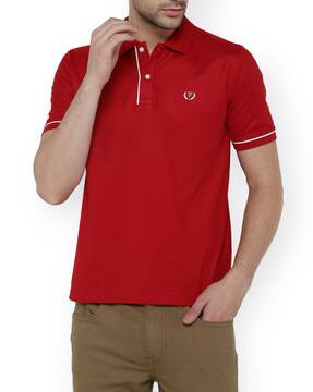 red polo khaki pants