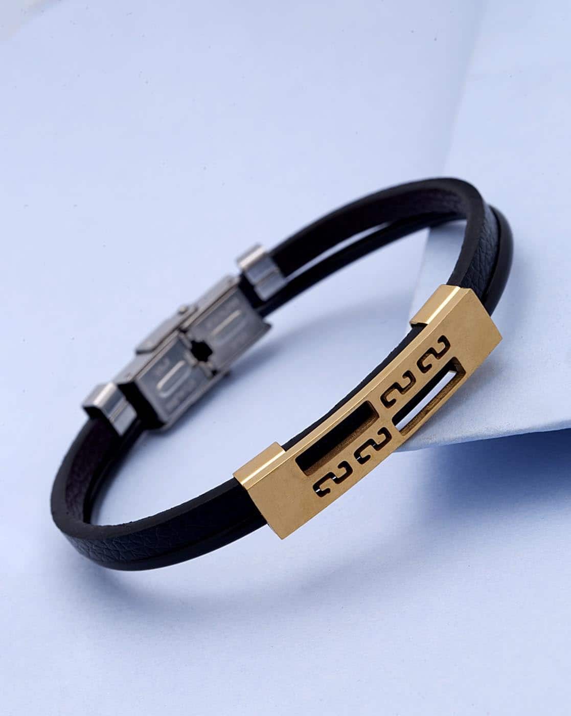 Gold Bracelets Kadas For Men By Voylla Online Ajio Gold Bracelets Kadas For Men By
