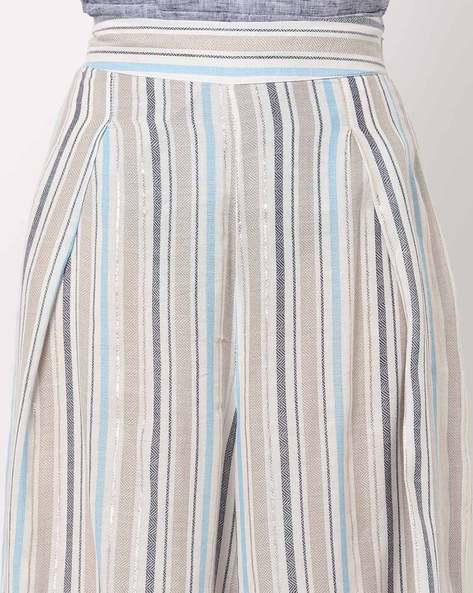 Buy Light Blue Trousers & Pants for Women by AJIO Online