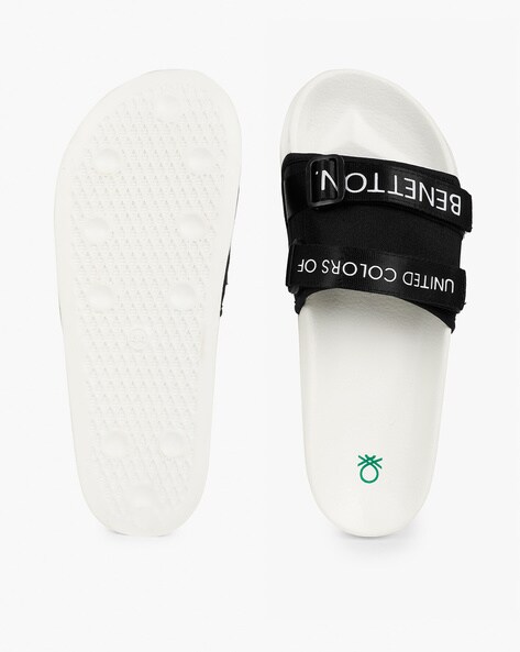 Benetton slippers outlet black