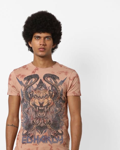 Slim Fit Graphic Print Crew-Neck T-shirt