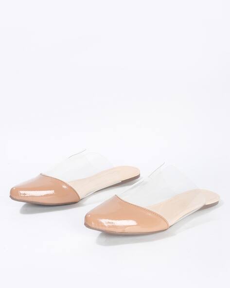 transparent sandals flat