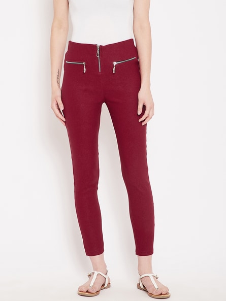 Buy Red & Pink Leggings for Women by Bitterlime Online