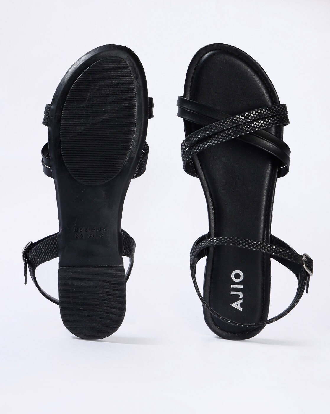 Buy Black Sandals for Men by Amp Online | Ajio.com