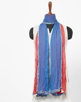 rangriti Ombre-Dyed Dupatta with Metallic Trims-picture-24