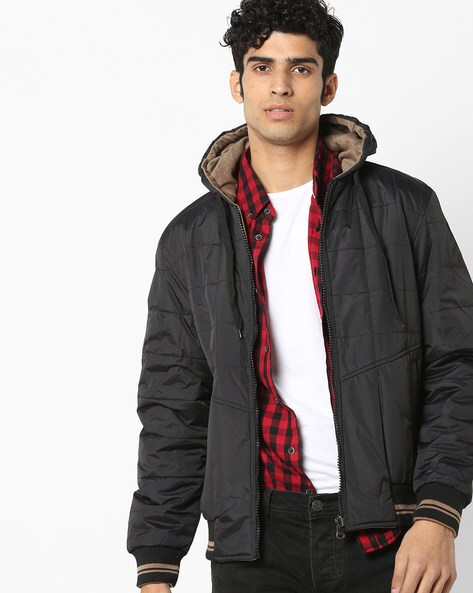 Buy Fort Collins Beige & Navy Padded Reversible Jacket - Jackets for Men  1521048 | Myntra