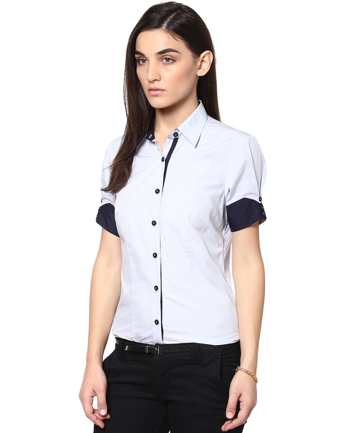 Buy Grey Shirts for Women by Dazzio 