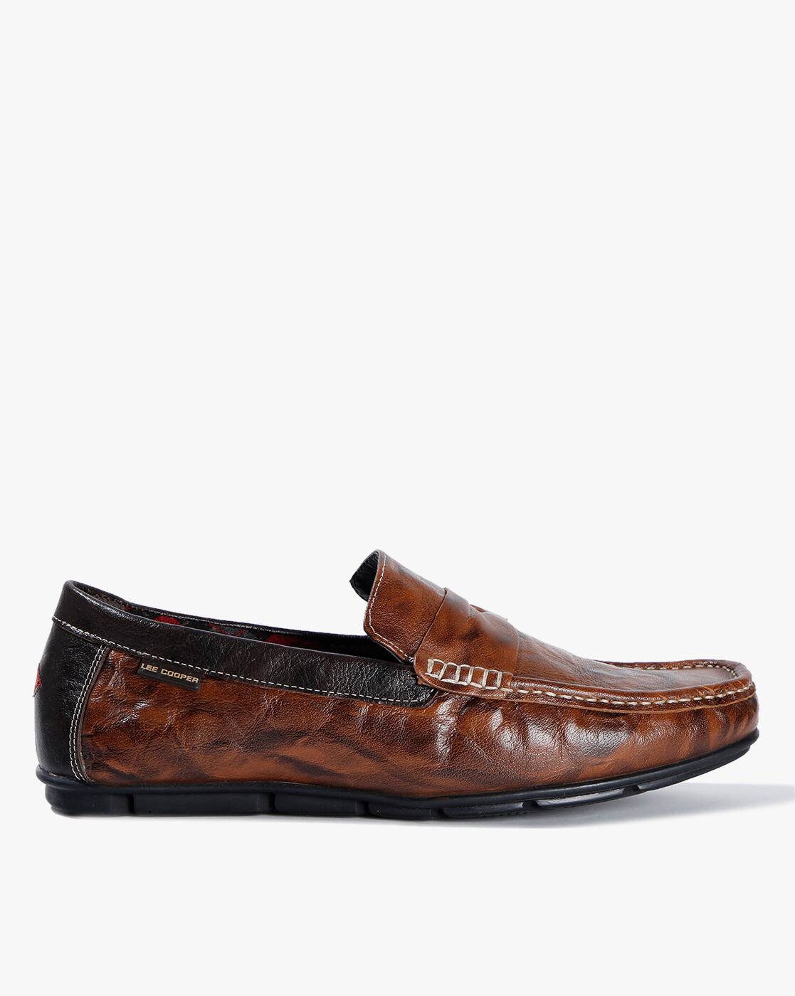 lee cooper tan loafers
