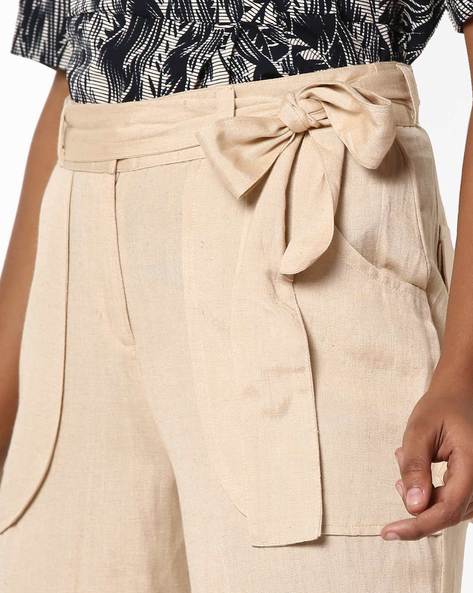 Buy Beige Trousers & Pants for Women by AJIO Online