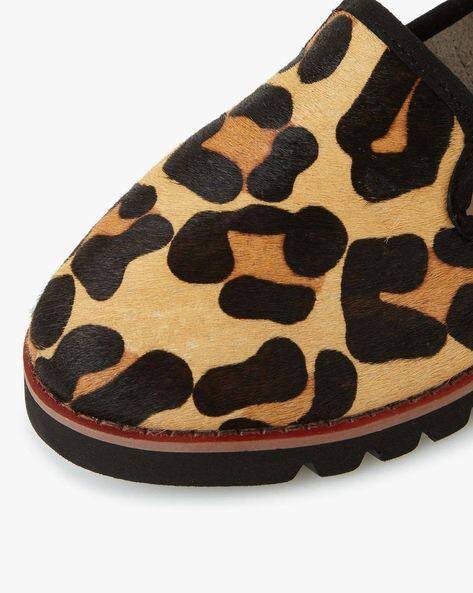 dune leopard print loafers