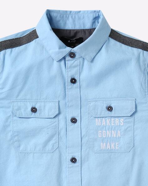 Buy Sky Blue Shirts for Boys by AJIO 