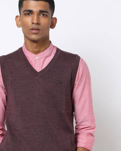 Buy Maroon Sweaters u0026 Cardigans for Men by ARROW Online | Ajio.com