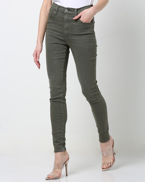 Buy Olive Green Jeans & for Women by LEVIS Online | Ajio.com
