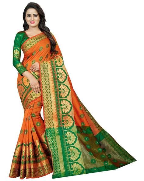 Floral Print Traditional Saree (Image - 2)