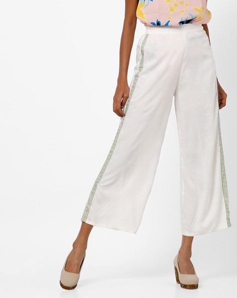 Cropped Pants with Printed Panel Price in India