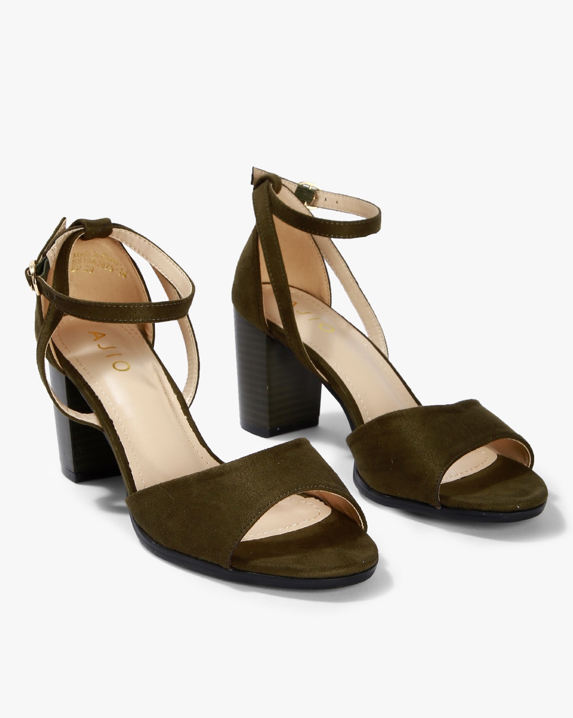 olive suede heels